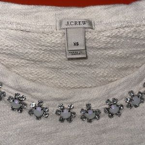 J. Crew Jeweled Collar Sweater